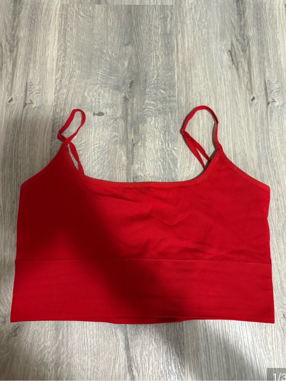 3 for $14 Garage Red Ribbed Cropped Cami size medium